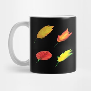 Fall Leaves (Black Background) Mug